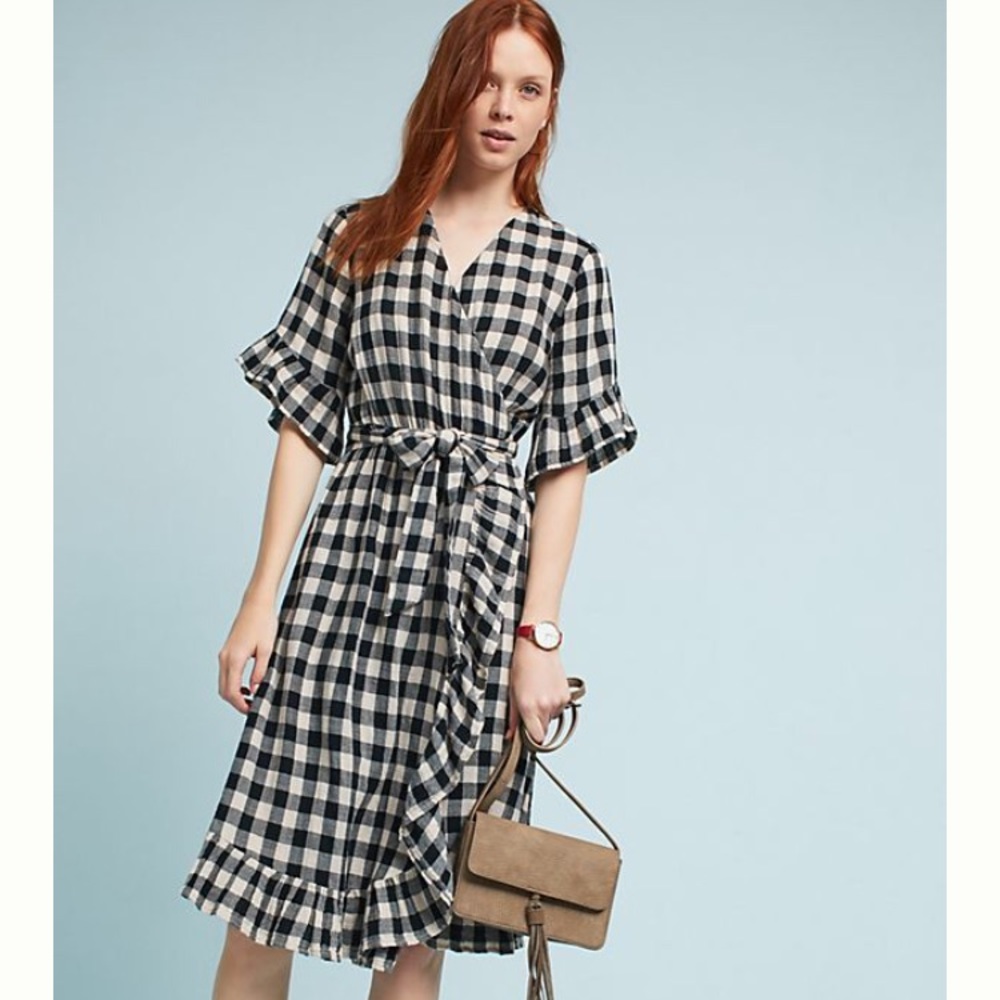 Isabella Sinclair Gingham Wrap Dress